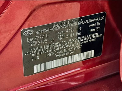 Hyundai Sonata SE 2011