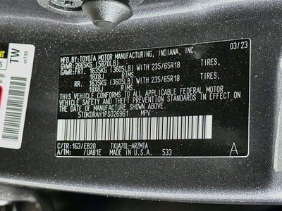 Toyota Highlander XLE 2023