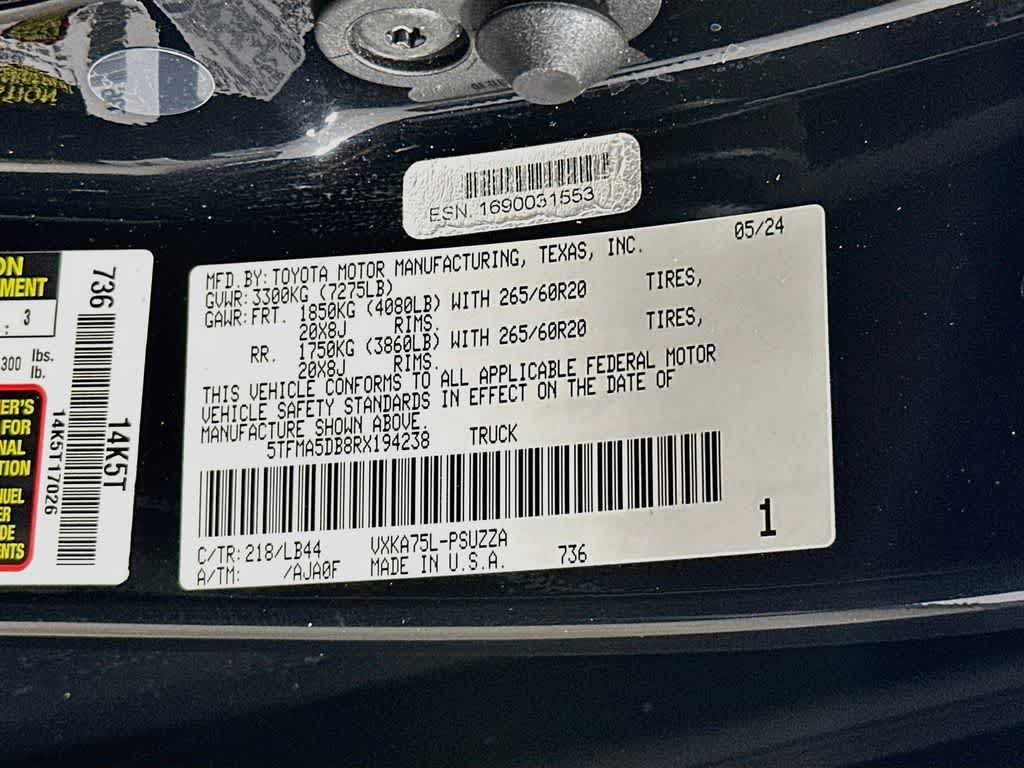 Toyota Tundra Edición 1794 2024