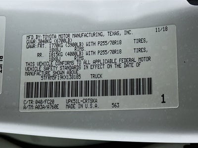 Toyota Tundra SR5 2019