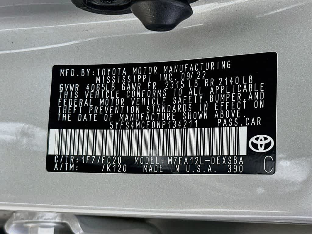 Toyota Corolla SE 2022