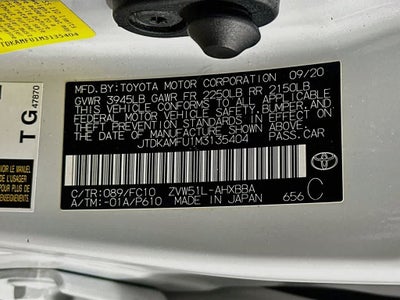 Toyota Prius L Eco 2021