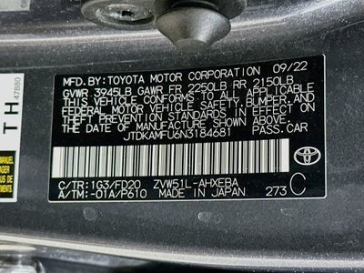 Toyota Prius L Eco 2022
