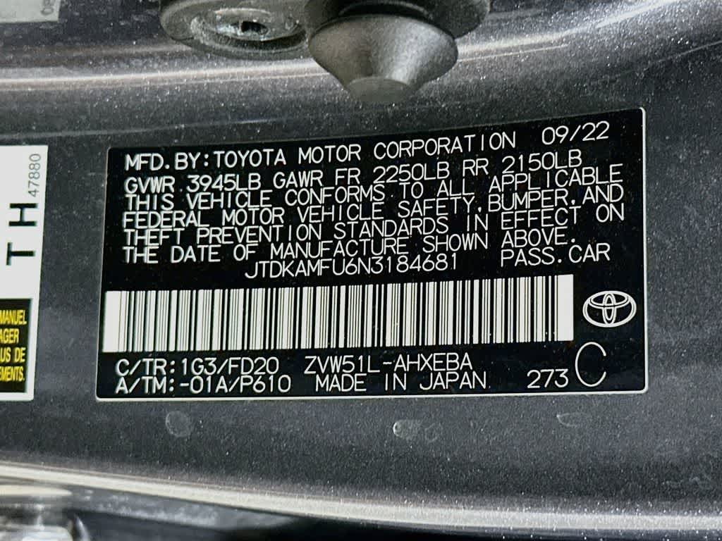 Toyota Prius L Eco 2022
