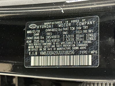 Hyundai Tucson Limited 2018