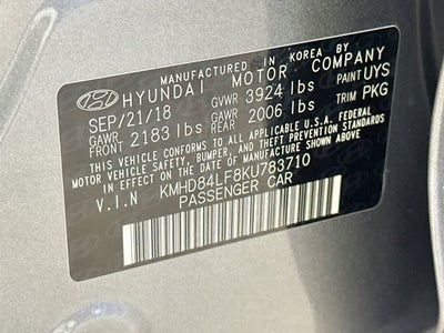 Hyundai Elantra Value Edition 2019