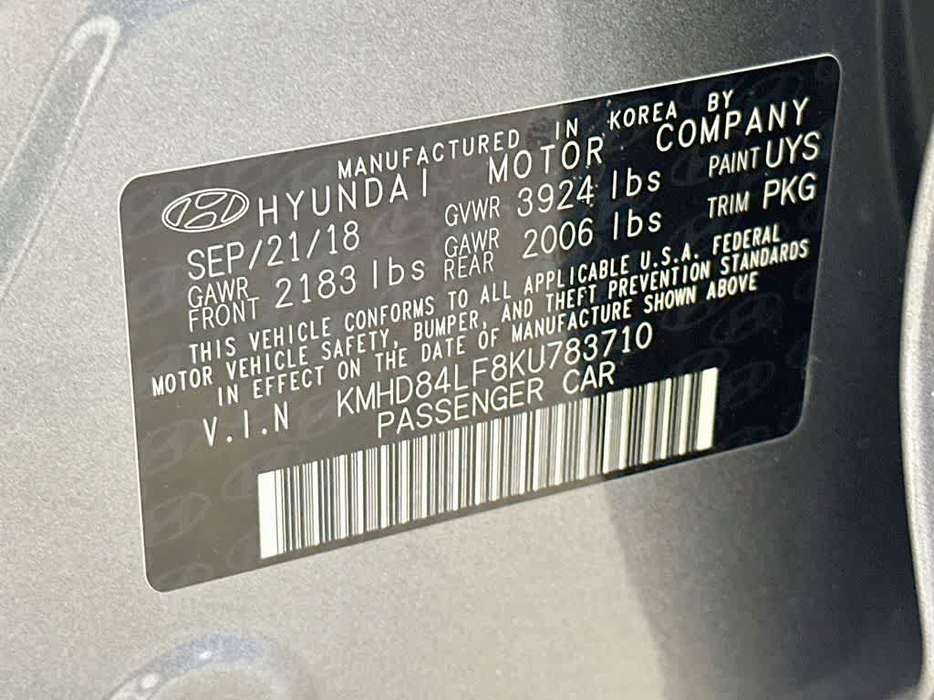Hyundai Elantra Value Edition 2019
