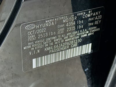 Hyundai Sonata SEL 2023