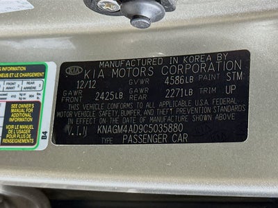 Kia Optima Hybrid 2012