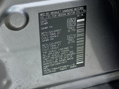 Nissan Rogue S 2016