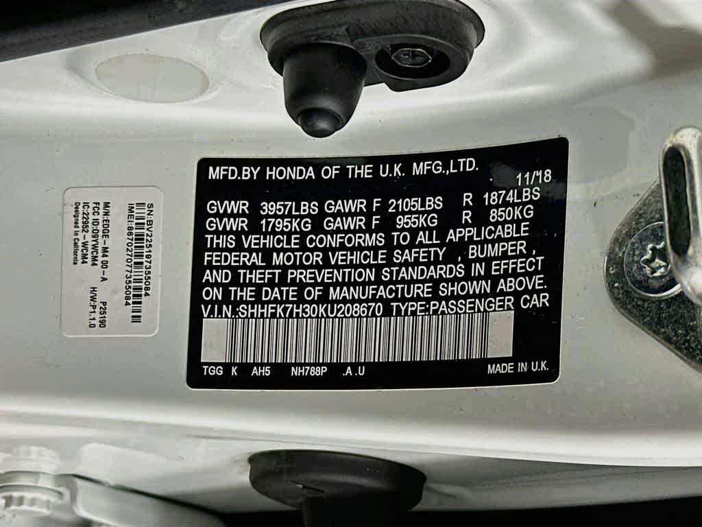 Honda Civic Hatchback LX 2019