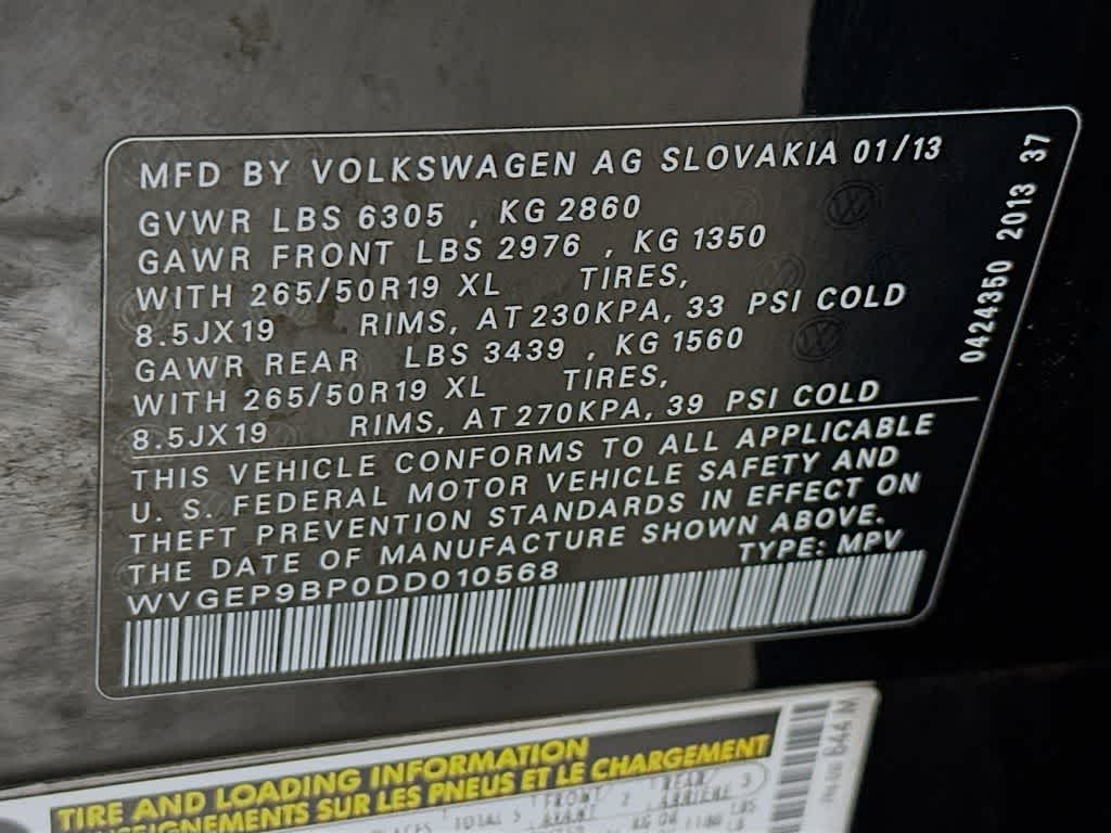 Volkswagen Touareg Lux 2013