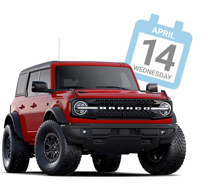 2021 Ford Bronco con fecha Calendario 14 de abril 2021